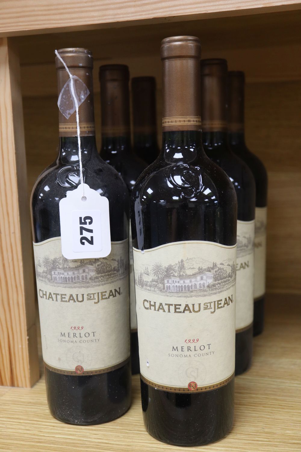 Six bottles of Chateau St Jean Merlot, Sonoma County 1999, United States 1999